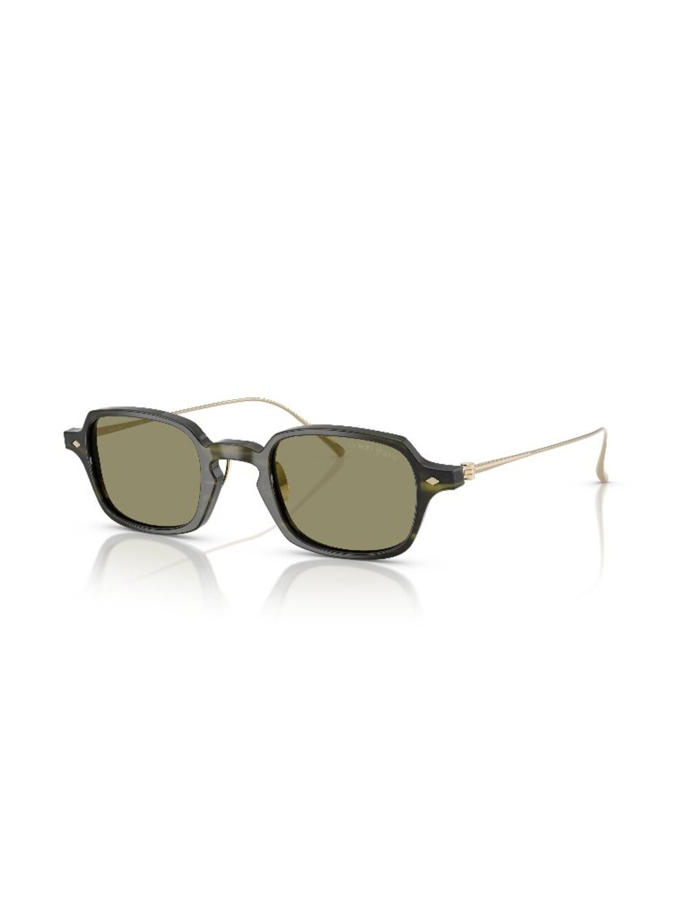 New Giorgio Armani Men's Sunglasses Green Lens Acetate Frame AR8227T 62082A 46